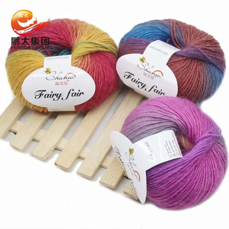 Wholesale Knitting Art Comfy Lambswool Ball Sweater Cardigan Worsted Red Set Lamb Superwash Merino Wool Yarn
