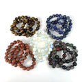 Precious Real Lucky Healing Natural 12 mm tiger Eye Blood Stone Blue Sodalite  Bracelets for Women and Men