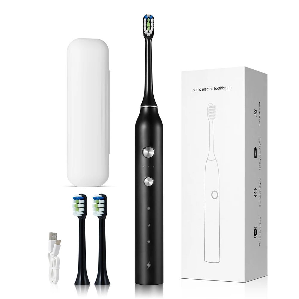 Wholesale Customized Rechargeable Adult Sonic Electric Toothbrush LED 5 Soft Bristle Whitening Function IPX7 Waterproof
