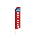 High Quality 100% Polyester With Flagpole Kit and Ground Pile Base Advertisement Large Flying Custom Car Wash Feather Flag