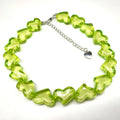 Simple Lovely Style Clear Jelly Color Heart Necklaces Choker Necklace for Women Girl Jewelry Beaded Long Acrylic 1 Piece / FS