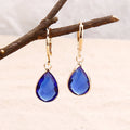 Wholesale Copper Gold Plated Trendy Big Cute Waterdrop Drop Earrings Korean Jewelry for Women Colorful Findings Dangle Earrings