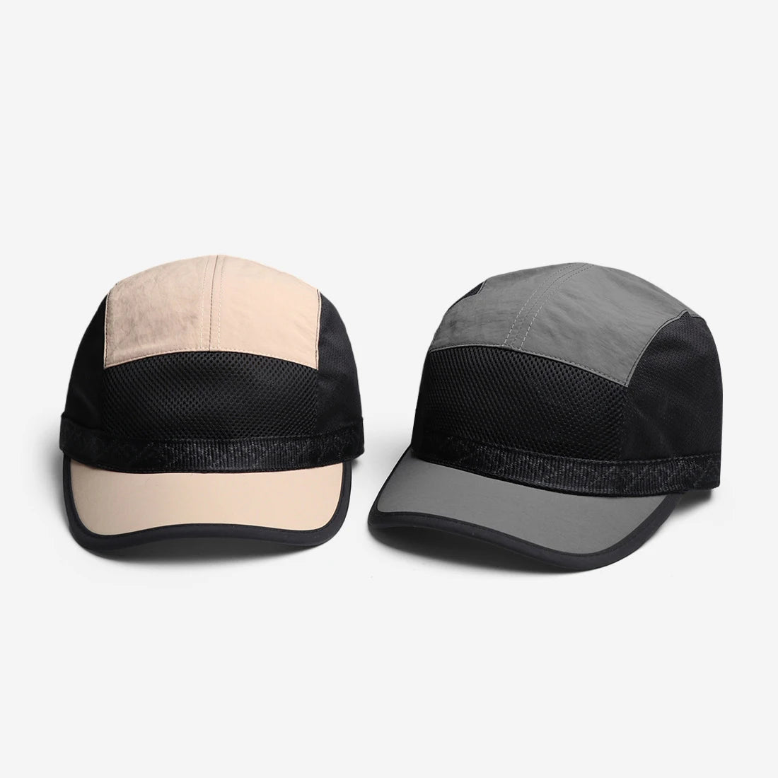 Best Selling Promotional Two-Tone 5 Panel Running Hat Waterproof Lightweight Breathable Fashionable Contrast Sports Outdoor