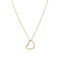 Women Jewelry Stainless Steel Linellae Solid Heart Pendant Necklace Stainless Steel Jewelry
