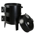 Outdoor Portable 3 in 1 Barbecue Grill Stainless Steel Charcoal BBQ Smoker Grills