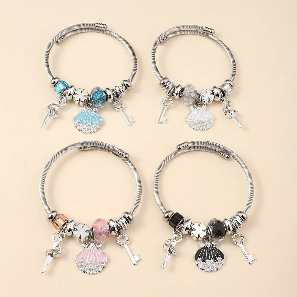 New Color Fashion Bracelet Handmade DIY Bracelet Key Pendant Charms Bracelet