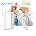 AIRWOODS AV-TTW5-W Wall-Mounted ERV Heat Recovery Ventilation Unit Enthalpy Heat Exchanger 97% Efficiency Single-Flow for