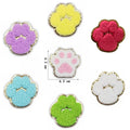 Cartoon Embroidered Handmade Chenille Towel Iron-On Cat Dog Paw Shape Patches for Hoodies & Sweaters