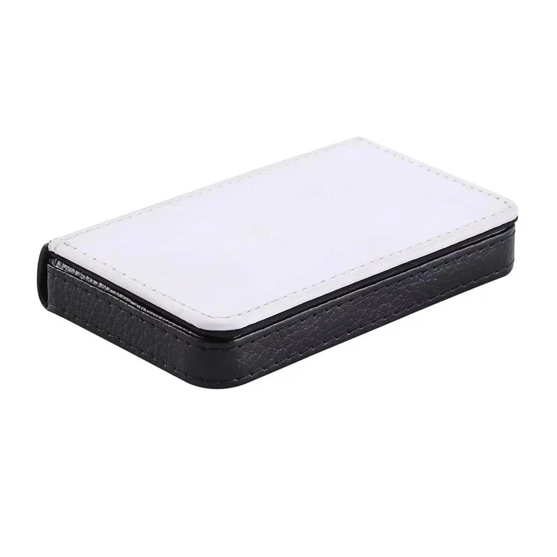 Hot Sales DIY Printing PU Leather Name Card Holder Customized Blank Sublimation Business Card Case