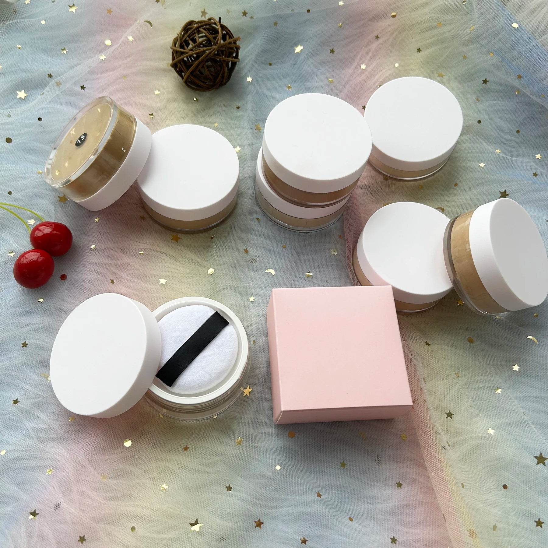 Private Label Face Makeup Loose Powder Custom Logo Matte Foundation Oil Control Setting Loose Powder