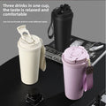 2025 EMerit High Quality Custom Pink 20oz Thermal Mug Double Drinking Spout 316 Stainless Steel Insulated Travel Mug Office Cup