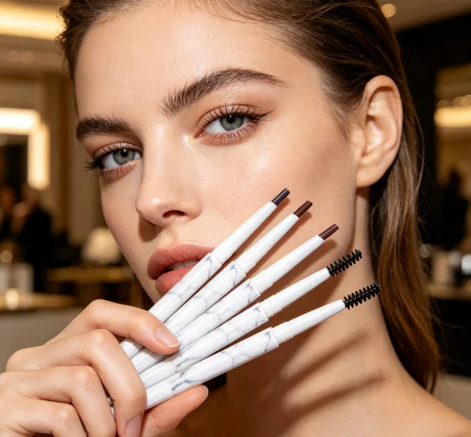 6 Colors Eyebrow Pencil Private Label More Even Fine and Smooth Eyebrow Pencils Waterproof Pencil