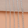 SC001 Hot Sale 925 Sterling Silver Jewelry Chain Rolo Chain Sold by Meter