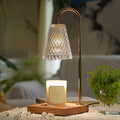 Modern Simple Retro Night Electric Fire-Free Wax Lamp Decorative Dimming Timing  Candle Warmer Lamp for Bedroom Living Room Wood