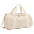 Small Mini 20l Beige Corduroy Sling Gym Duffle Bag with Shoe Compartment for Women