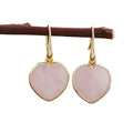 Heart Earrings Crystal  Women Jewelry  Faceted Gemstone Hearts Hook Earring LOVE Gifts