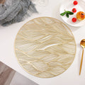 Factory Wholesale Non-Slip Dining PVC Tables Mat Gold Silver Washable Heat Resistant for Hotel Restaurant Placemat Tablemat