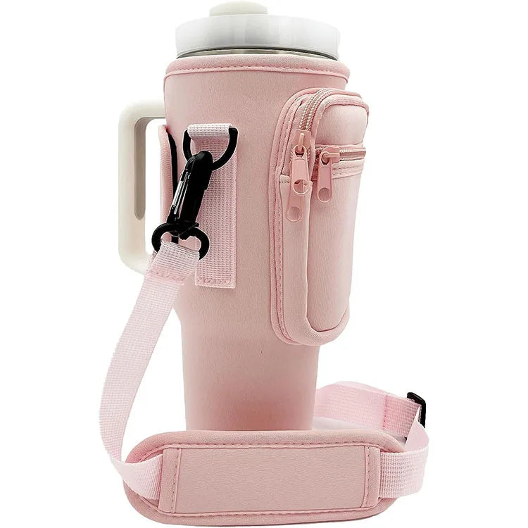 Coffee Mug Shoulder Bag for Stanley Handle Cup With Storage Bag Straw Tumbler Insulation Bag With Phone Pouch for Outdoor