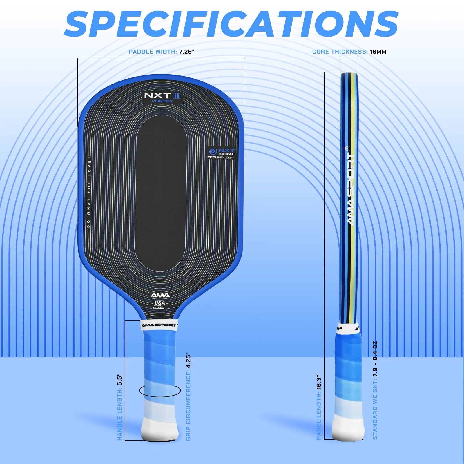 USAPA Approved Multi Layer Graphite Raw Carbon Fiber Vortex Core Custom Pickleball Paddle