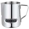 Custom Logo 600ml Milk Frothing Pitcher Food Grade Stainless Steel Coffee Drawing Cup Milk Jug with Handle Temperature Induction