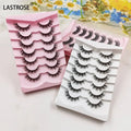 Wholesale 15-20mm Faux Mink Eye Lash 3d 6d 6/7/10 Pairs False Faux Cils Fluffy Faux Mink Eyelash False Full Strip Eyelash
