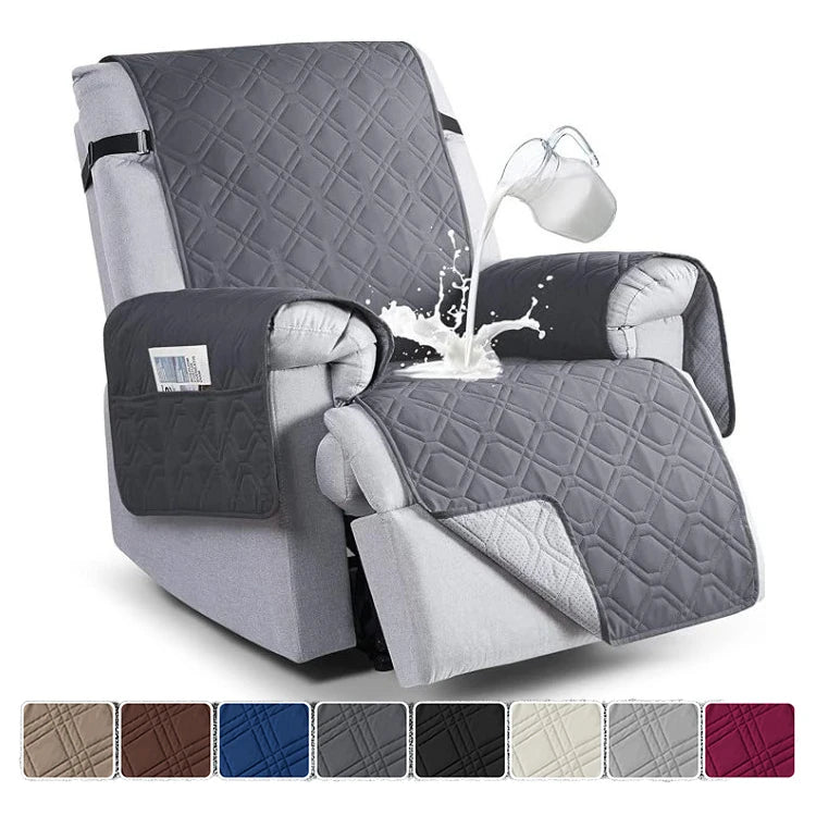 IVY Waterproof Nonslip Recliner Cover Stay in Place Dog Chair Cover Furniture Protector Recliner Slipcovers for Pets and Kids