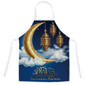 Ramadan Apron Linen Kitchen Muslim Apron Eid Gifts for Adults Children Eid Mubarak Decoration Supplies