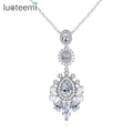LUOTEEMI Cubic Zirconia Bohemia Pearl Necklace Jewelry Women Zirconia Vintage Necklace Jewelry