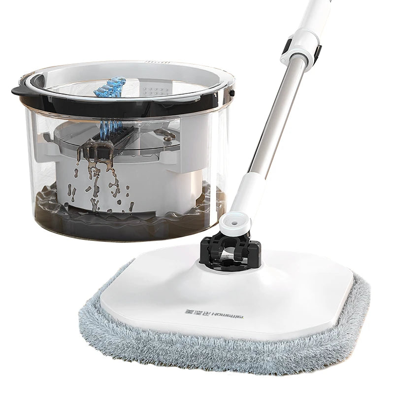 Homettler 360 Degree Rotating Microfiber Flat Mop Steel Pole Household Floor Cleaning for Various Floors