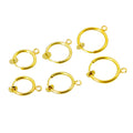 Stainless Steel Gold/Black Gun Plated Non-Pierced Spring Clip-On Earrings Jump Ring Accessories 11-15mm Jewelry Making Kulana