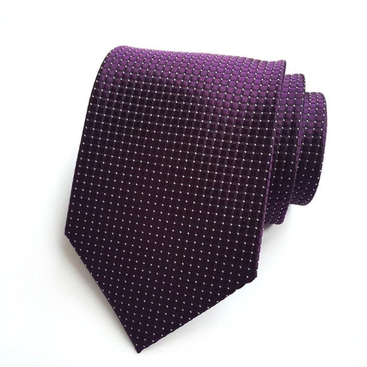 Classic Checked Plain Corbatas Hombres Polyester Woven Neck Ties for Men Luxury Ties Men Custom Logo