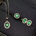 Wholesale Gold Plated 925 Sterling Silver Engagement Wedding Nigeria Party Luxury Natural Emerald Jewelry Sets for Women