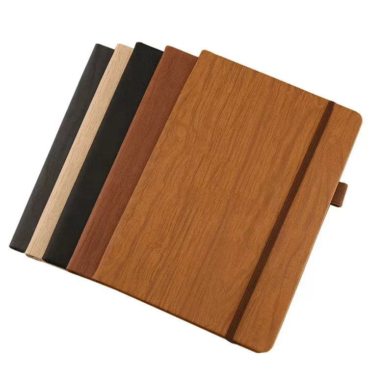 Wholesale Eco-friendly A5 Size Custom Logo Hardcover Notebook Journal Custom Faux Leather Notebook