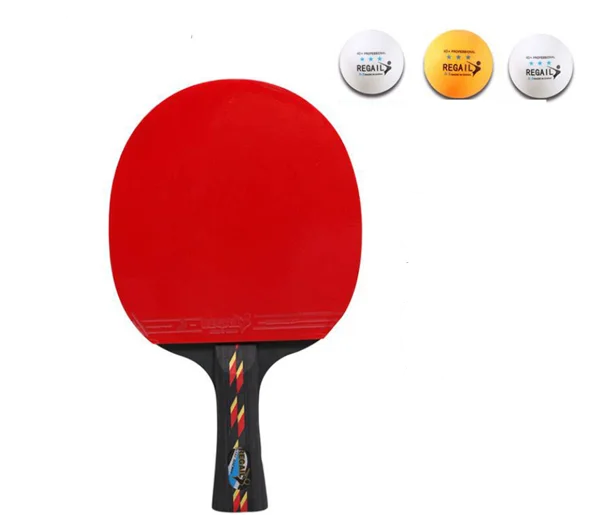 Durable Table Tennis Racket for Adults & Youth Competition Single Racquet for Training & Matches