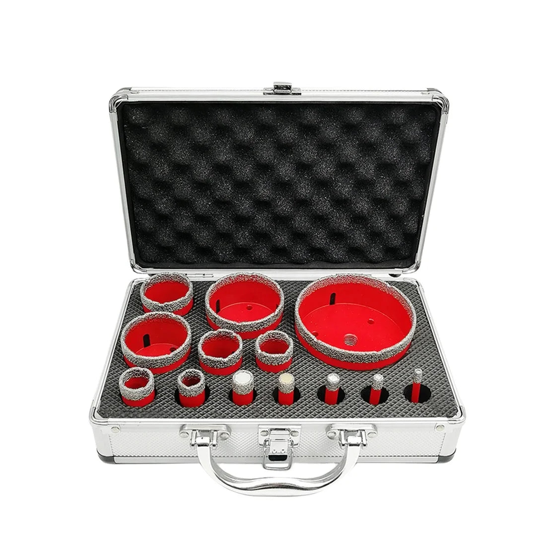 SHDIATOOL 1Set/13pcs Vacuum Brazed Diamond Drill Core Bits Kit Hole Saw Hole Cutter With Box Granite Marble Masonry Drilling Bit