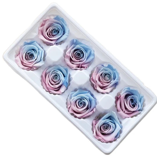 ZT Customize 2022 New Fresh Preserved Rose Flower Head Grade AA 4 - 5 cm rainbow Roses for Home Decoration MegaBDM