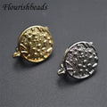 Wholesale Anti Fading Gold Silver Plated Metal Round Shape Earring Hooks Findings for Jewelry Making