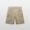 Men's Durable Relaxed Fit 10" Chino Straight Mid Waist 100% Cotton Solid Casual Shorts Zip Fly with Pockets
