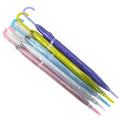 Transparent Umbrellas Clear PVC Umbrellas Long Handle 6 Colors Umbrellas for Party Camp and Event Gifts
