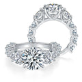 4CT Moissanite Ring 925 Sterling Silver Jewelry Wedding Band 10mm White Gold Plated S925 Moissanite Eternity Ring