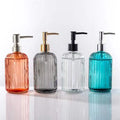 400ml Design Hand Wash Lotion Foam Soap Dispenser Pump Vertical Stripes Glass Bottle With Pump