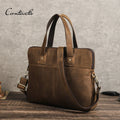 15 Inch Large Office Briefcase Bag Mens Business Travel Messenger Leather Laptop Bag