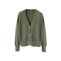 Autumn Winter Fashion Women Mink Cashmere Cardigan Sweater Female V-neck Knitted Long Haired Mink Cashmere Sweater