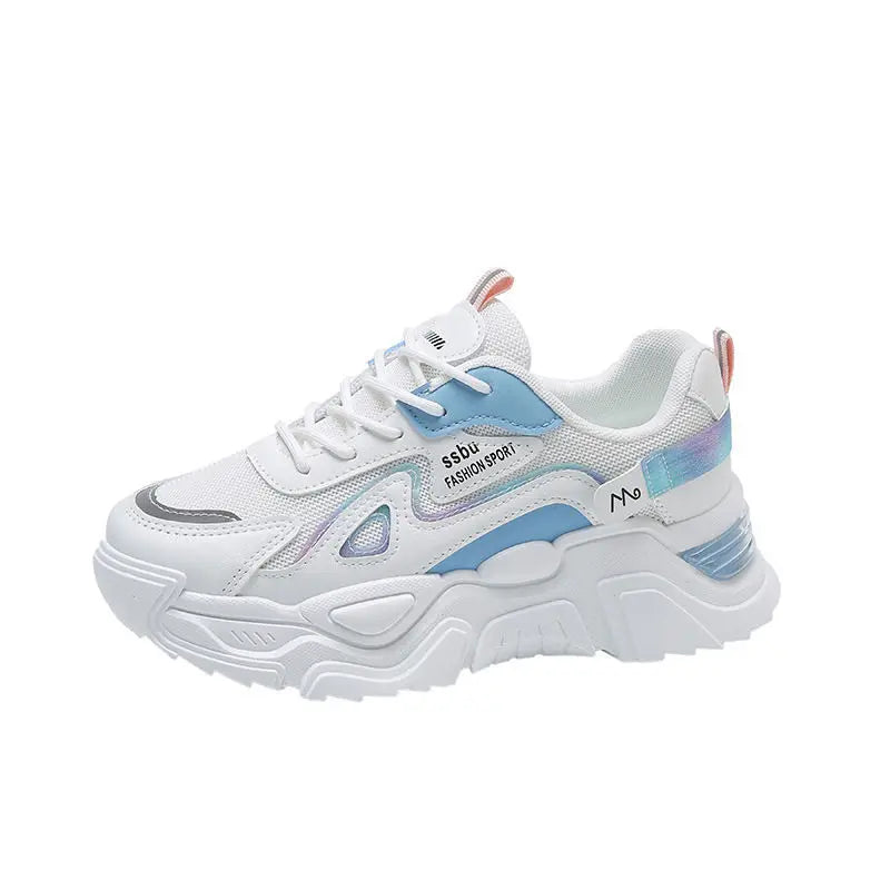 Women's Mesh Breathable Sneakers Thick Bottom Comfortable Ladies Casual Shoes Outdoor Women's Non-Slip Walking Running Shoes