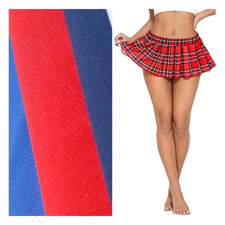 Factory Price Elastic Fabric Skirt Stretch Fabric Down Jacket Outer Material Polyester Spandex Fabric