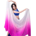 Hand Dyed Two-Color Gradient Silk Veil Dance Training Accessories for Dancers