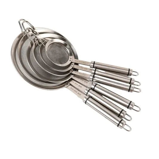 Wholesale 304 Stainless Steel Hot Pot Fried Food Wire Mesh Skimmer Spoon Oil Skimmer Kitchen Spining Strainer Colander Set