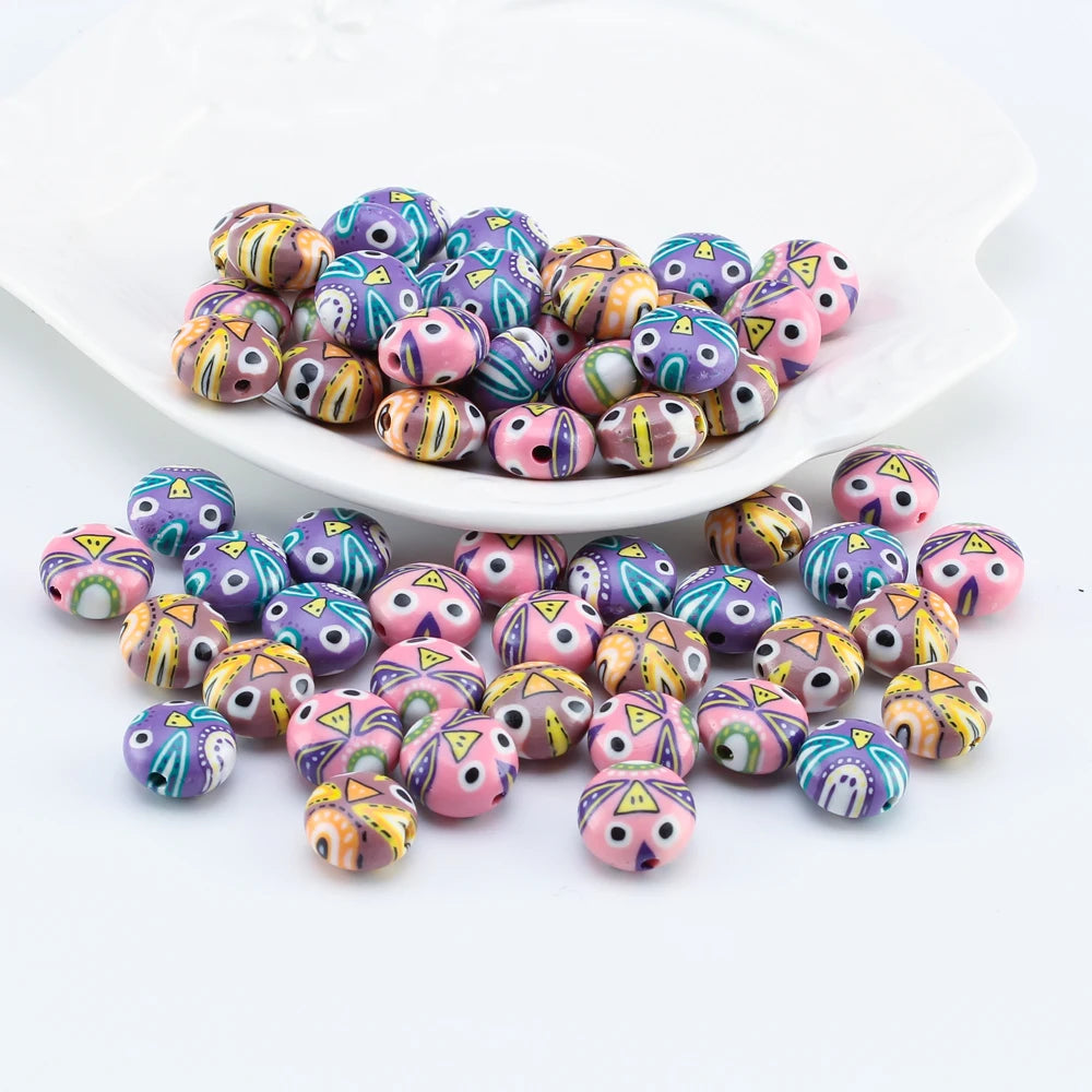 Small Bridge Smile Cat Face Crystal Lampwork Glass 12x8mm Colorful Trendy Spacer Beads Jewelry Making DIY Bracelet Accessories