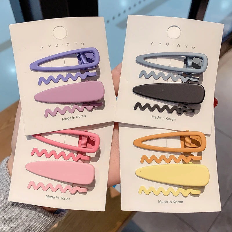 4Pcs/set Little Alloy Designer Princess Hair Clips Wholesale Custom Metal Cute Kids Hair Accessories Women Pin Sets for Girls
