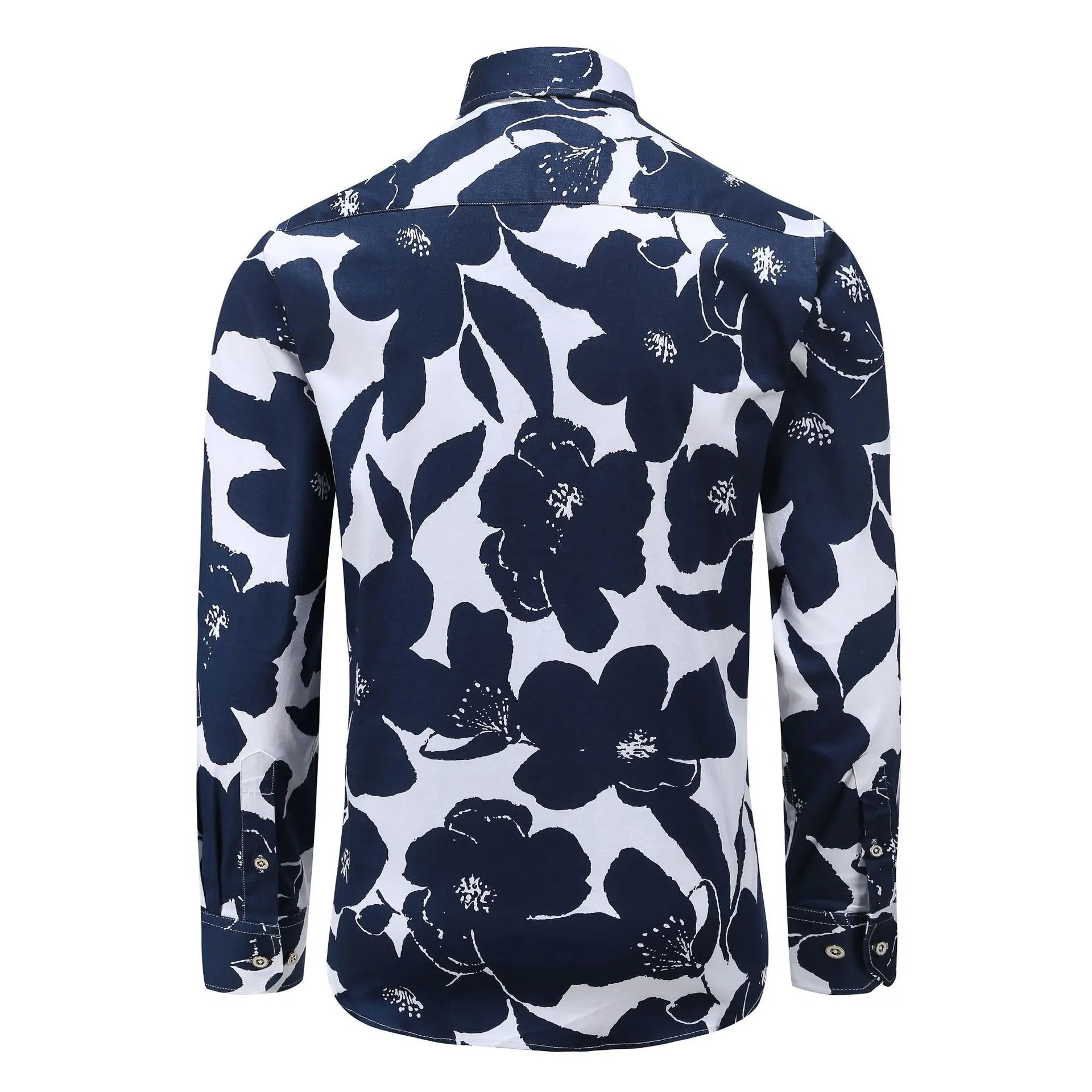 Chinese Factory Custom 100% Cotton Knitted Casual Hawaiian Shirts for Men Summer Long Sleeve